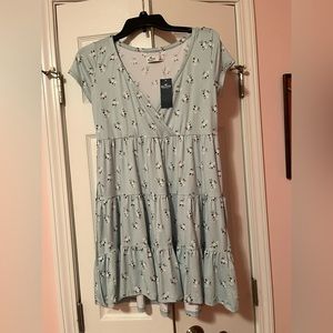Blue Floral Hollister Dress